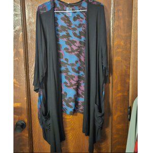 Penningtons Cardigan With Pockets Sheer Leopard Back